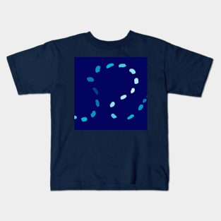 Elegant Blue Journey Abstract Pattern Kids T-Shirt